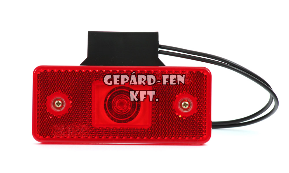 Szélességjelző hátsó 12-24V téglalap alakú 116 x 46 1Led-s piros + tartó (103z)