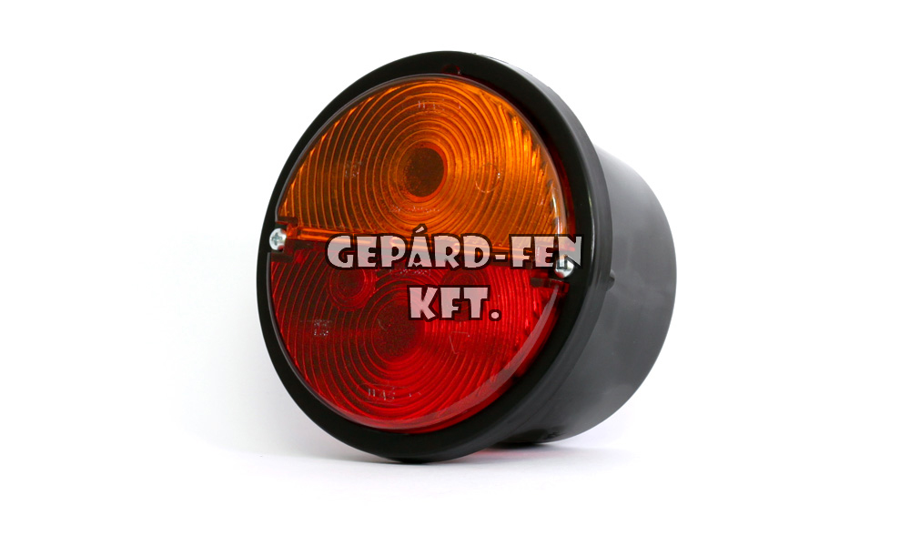 Hátsólámpa kerek 2kamrás 3funkciós (hj. + fék + index) JOBB oldal, átm.: 132mm, vast.: 83mm (73-W16P)
