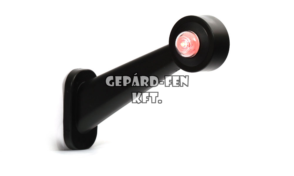 Szélességjelző 12V/24V LEDes piros/fehér 45fokos hosszú egyenes JOBB oldal 187mm kinyúlás (136P)