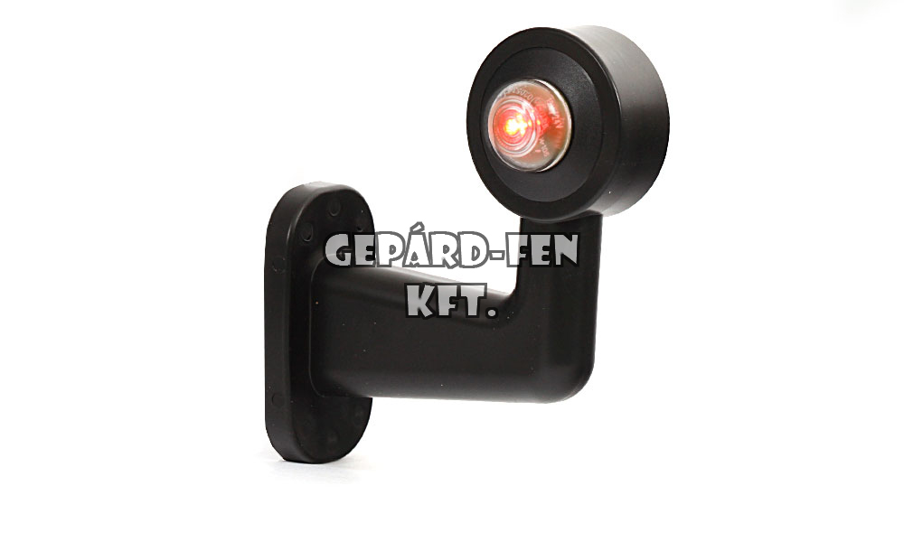 Szélességjelző 12V/24V LEDes piros/fehér 90fokos rövid karos JOBB oldal 126mm kinyúlás (135P)