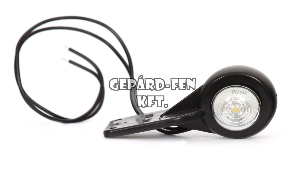 Szélességjelző 12V/24V lógó leffencs piros/fehér LEDes (125w)