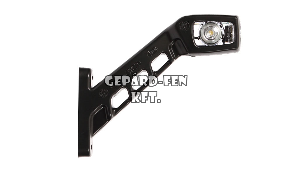 Szélességjelző 12V/24V LEDes piros/fehér +sárga kocka forma 45fokos hosszú karos JOBB oldal 187mm kinyúlás (238P)