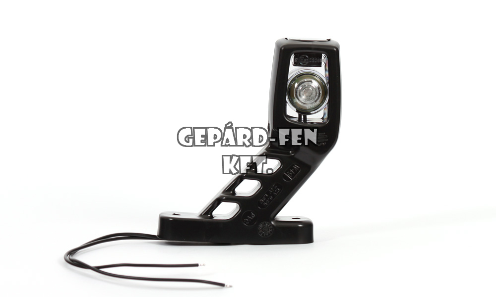 Szélességjelző 12V/24V LEDes piros/fehér +sárga kocka forma 45fokos rövid karos BAL oldal 135mm kinyúlás (241L)
