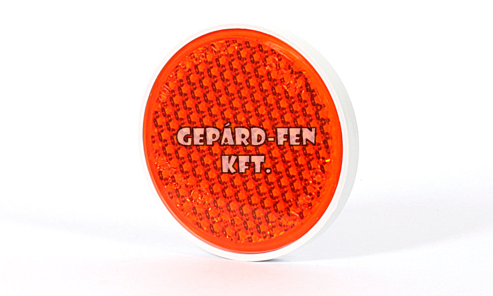 Prizma kerek SÁRGA csavaros (fehér kerettel) átm.: 85mm, vast.: 12mm (27-FI75S)