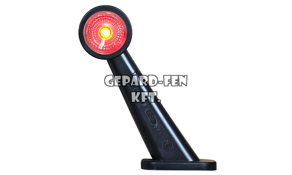 Szélességjelzõ 12V/24V LEDes piros/fehér 45fokos hosszú egyenes JOBB oldal (mindkét oldalon fehér plexi) 187mm kinyúlás (295P)