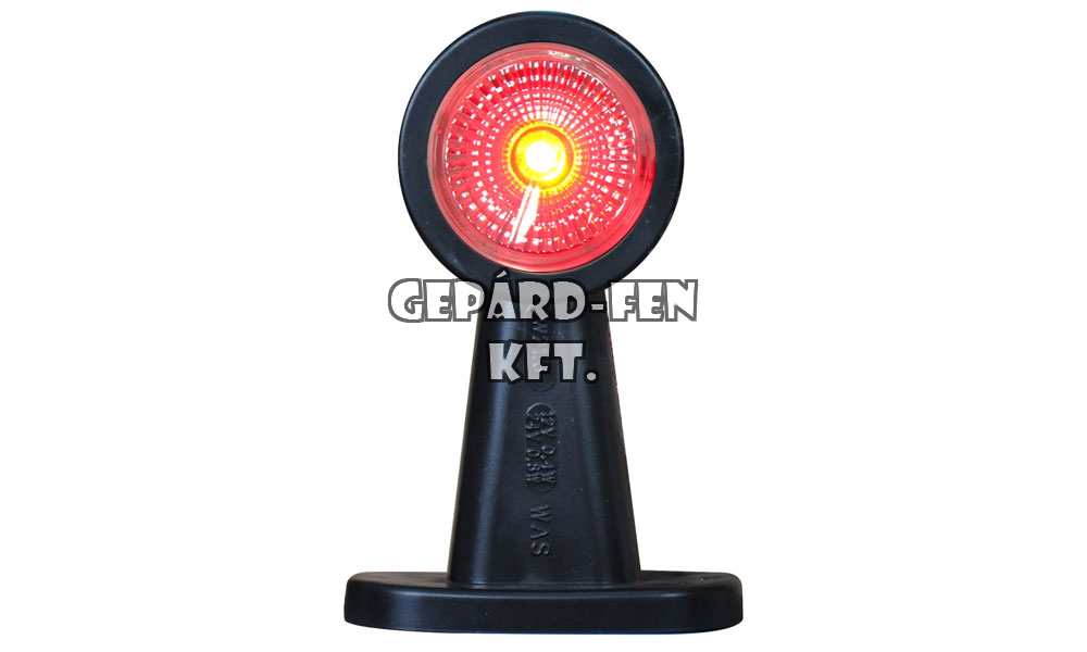 Szélességjelző 12V/24V LEDes piros/fehér 90fokos hosszú egyenes BAL/JOBB oldal (mindkét oldalon fehér plexi) 135mm kinyúlás (298w)