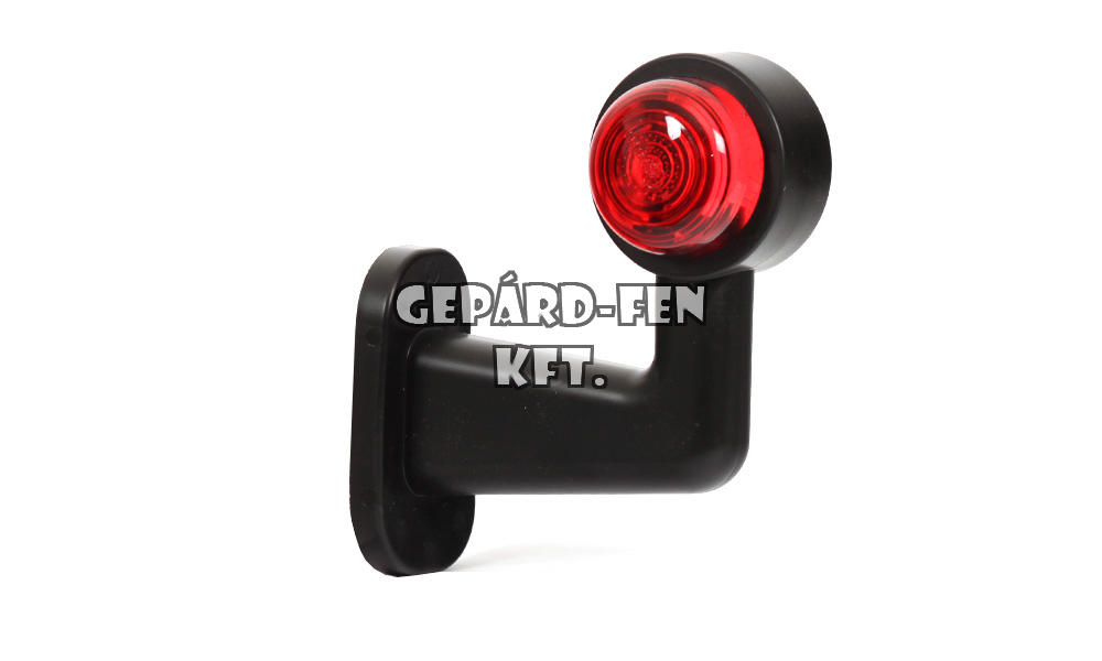 Szélességjelző IZZÓS piros/fehér 90fokos rövid karos BAL/JOBB oldal 126mm kinyúlás (262w)