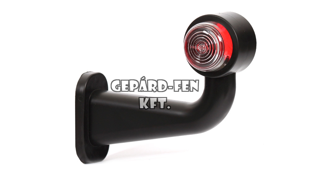 Szélességjelző IZZÓS piros/fehér 90fokos hosszú karos BAL/JOBB oldal 182mm kinyúlás (265w)