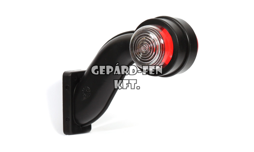 Szélességjelző IZZÓS piros/fehér hattyúnyakú BAL/JOBB oldal 149mm kinyúlás (268w)