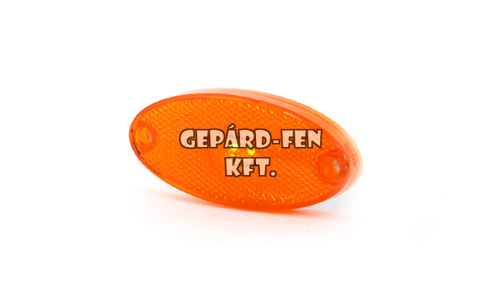 Szélességjelző 12V/24V ovális alakú sárga 2 ledes középen 100mm x 46mm (305p)