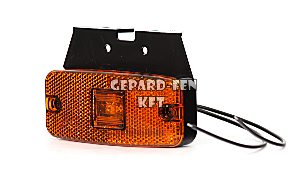 Szélességjelző 12-24V téglalap alakú SÁRGA 2LED-es +tartó 111x76mm (223z-W46)