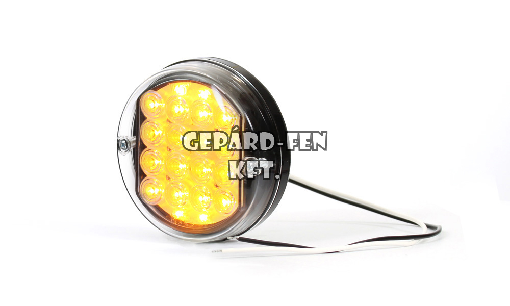 Univerzális kerek 16LED-es Index, 12V, átm.: 115mm, vast.: 37mm, csavartáv.: 46mm (170-W32)