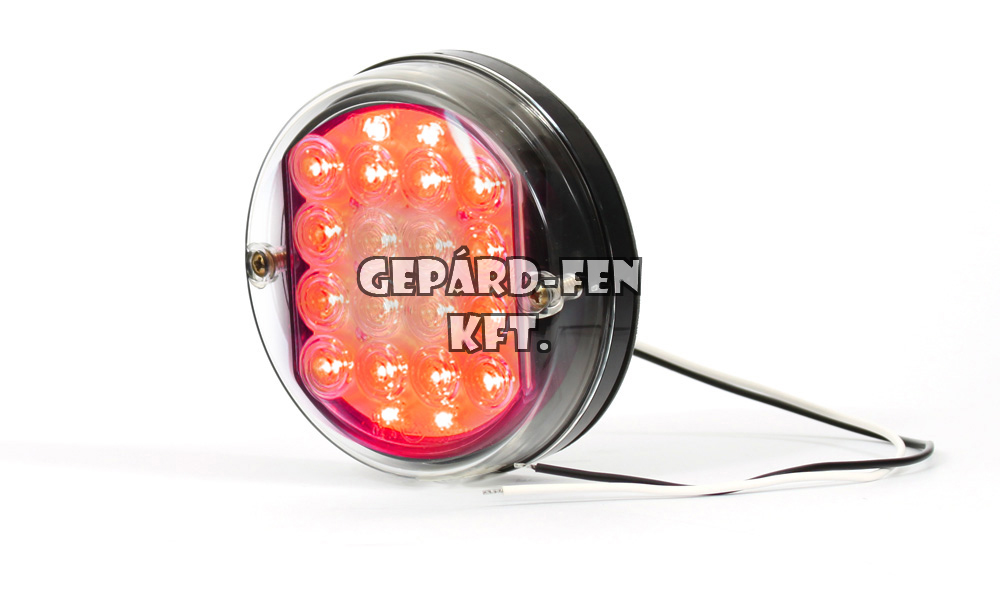 Univerzális kerek 12LED-es Hátsólámpa, 1funkciós: helyzetj., 12V, átm.:115mm, vast.: 37mm, csavartáv.: 46mm  (174-W34)