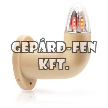!!!AKCIÓ!!! a készlet erejéig - Viking szélességjelző (drapp) 12/24V LED-es Piros/Fehér/Sárga 90fokos rövid karos JOBB oldal 150mm kinyúlás (539P(A)-W75.1)