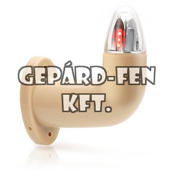 !!!AKCIÓ!!! a készlet erejéig - Viking szélességjelző (drapp) 12/24V LED-es Piros/Fehér 90fokos rövid karos JOBB oldal 150mm kinyúlás (540P(A)-W75.1)