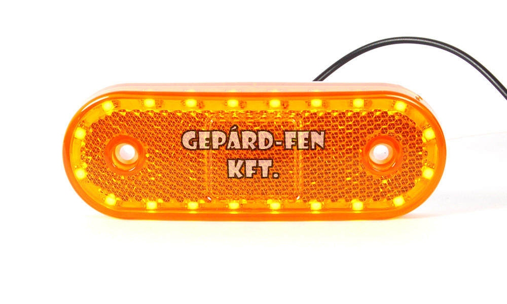 Szélességjelzõ 12-24V ovális, SÁRGA, körben 20LED-es 114x40mm (534-W47)