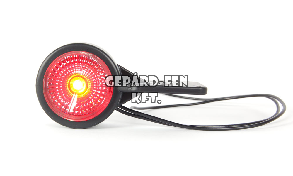 Szélességjelzõ LED piros/fehér sík üveges "lógó leffencs" 12-24V