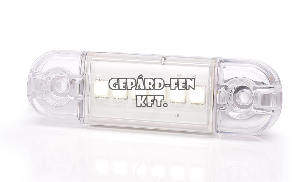 LW 8 tipuscsalád. 725. 24V,-os hosszúkás, de lekerekített belsõ világítás. Lapos kivitel. 6 Led- 140Lumen. Méretei: 84x22mm. Vastagság:10,4mm. Furattáv: 61mm. 28Cm bekötési vezetékkel. Vízállóság: IP66/68. Hasonló lámpák: WAS0301,359.