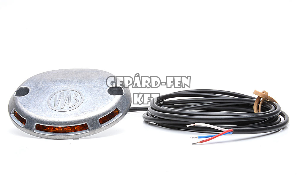W151,-es tipuscsalád.1126.!!!ÚJDONSÁG!!! - Emelőhátfali 6LED-es sárga figyelmeztető / villogólámpa OVÁLIS, nagy terhelhetőségü, ütésálló alumínium házban, 12-24V,-os kivitel. Méretei: 106X92X13mm. Hasonló lámpa:WAS0348.