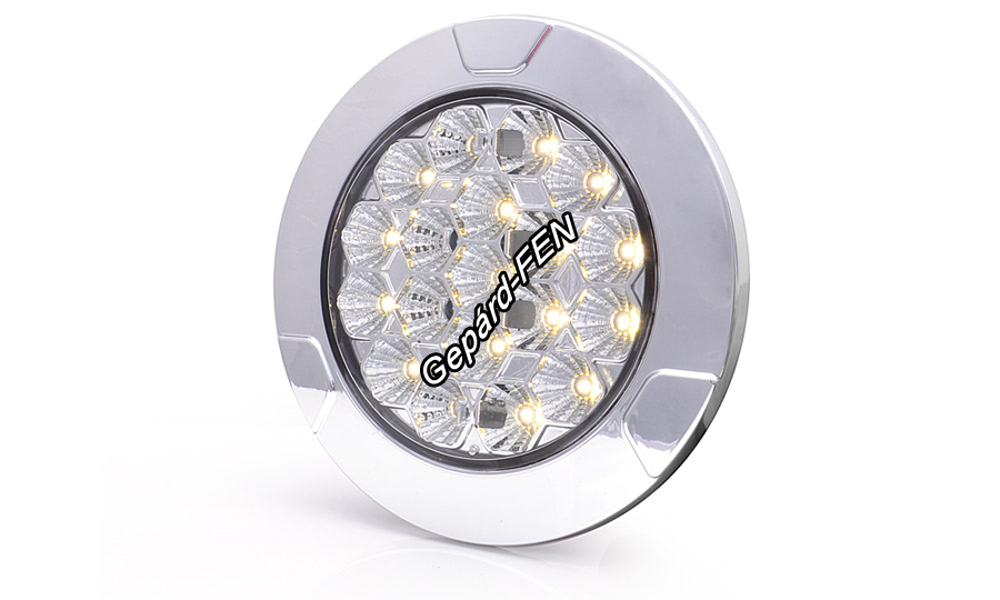 LW12,-es tipuscsalád.991. Kerek formájú, Led,-es, ÉRINTÉSRE KAPCSOLÓS belsõ utastér lámpa.12-24V,-os kivitel.330 Lumen teljesítmény. Méretei: 152X34mm. Hasonló: WAS0392.
