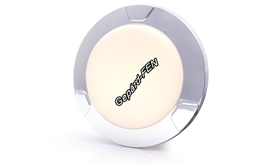 LW12,-es tipuscsalád.992. Kerek formájú,NEON Led,-es, ÉRINTÉSRE KAPCSOLÓS belső utastér lámpa.12-24V,-os kivitel. 250Lumen teljesítmény.Méretei: 152X34mm.