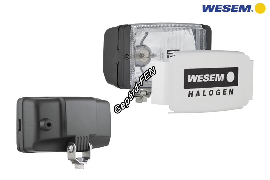 HM1.08532.Szúrófényű ködfényszóró PÁR kis tégla, fekete műanyag házzal, FEHÉR üveggel, +takaró fedél, 12V H3 IZZÓKKAL, 138mm x 78mm x 60mm .