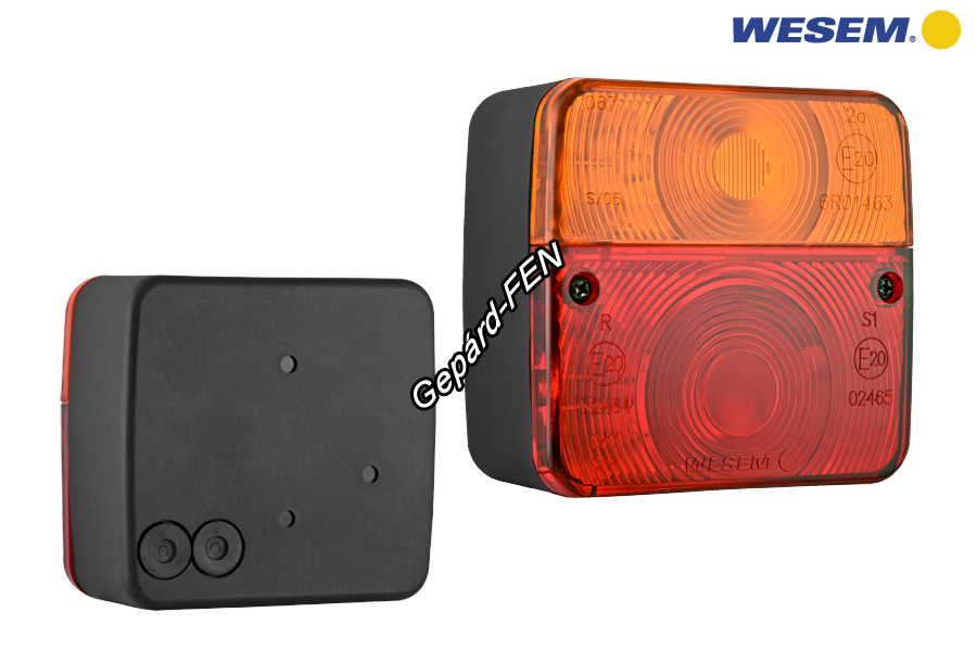 !!!KIFUTÓ TERMÉK!!! - Utánfutó Hátsólámpa 2 kamrás BAL/JOBB oldal rendszám megvilágítás nélkül 103x98mm, vast.: 50mm - LT1.06728 --> helyette: WES0381