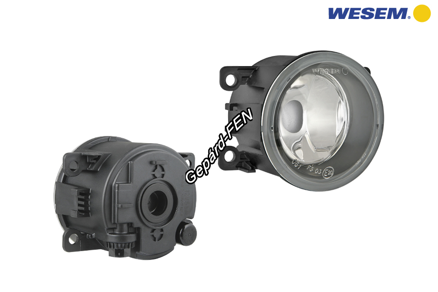 HO5.46100 Ködfényszóró kerek fekete műanyag házzal, H11 izzó nélkül (Suzuki SX4, Dacia, Citroen, Opel, Peugeot, Renault, Ford típusokhoz) átm.: 90mm, vast.: 100mm .Négy füles felfogatás. Furattávolságok alul felül 100mm, két oldalt 50mm.