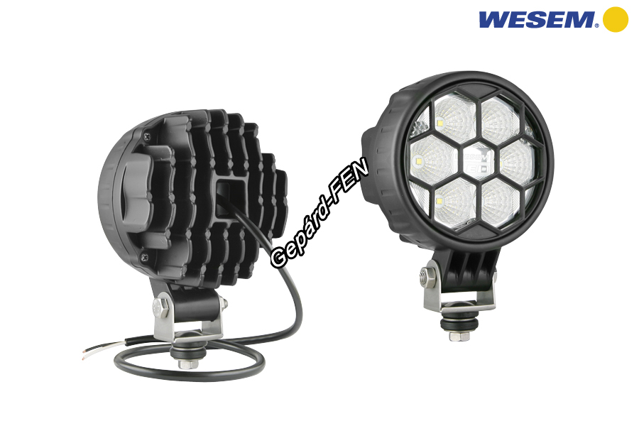 Munkalámpa Kerek 6LED-es, terítő (50°), 12-24V, 24W, 1500lumen, IP68, +0,5m kábel, átm.: 117mm, mag. tartóval: 161mm, vast.: 74mm - CRC3A.48700