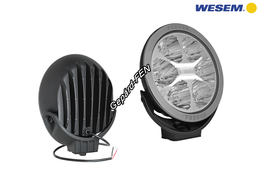 !!!ÚJDONSÁG!!! - FERVOR full LED távfényszóró egyedi LED helyzetjelzővel, NAGY (180mm) kerek, (25-ös referencia szám - max. 4db/autó), 12-24V, fogyasztás: 27W+3W, átm.: 180mm vast.: 69mm - LUM2.51200
