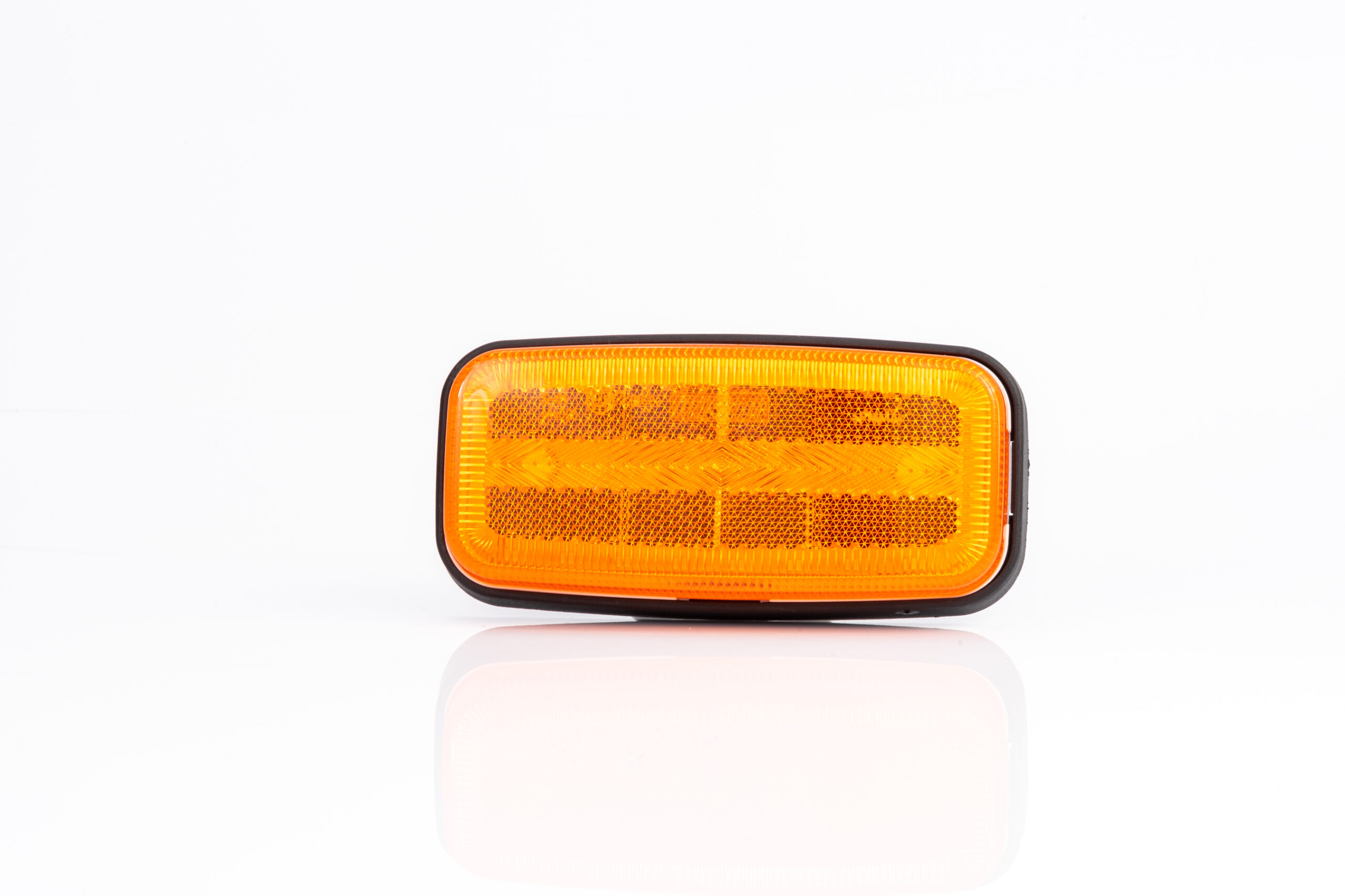 Helyzetjelző LED-es + index SÁRGA, szögletes, 12-36V, 125x60