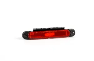 Helyzetjelző LED + prizma + tartó piros, 12-36V, 0,5m kábel, 168x23mm, FT-65 C+K