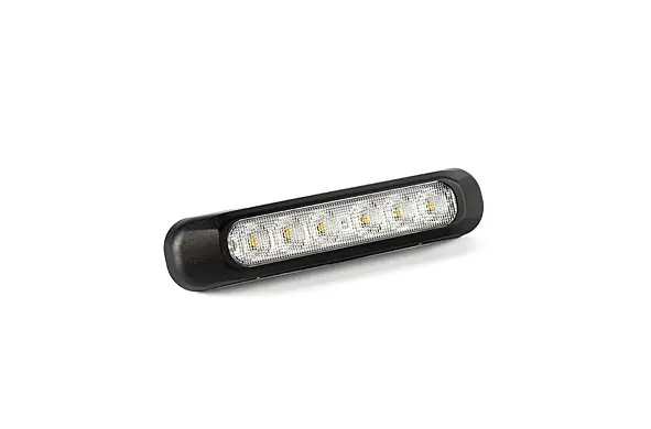 Első lámpa LED-es csík, 2 funkciós (helyzetjelző, index), 12-36V, 1m-es kábel, 132x28mm FT-331