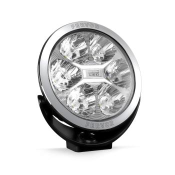 !!!ÚJDONSÁG!!! - FERVOR full LED távfényszóró egyedi LED helyzetjelzővel, NAGY (220mm) kerek, (25-ös referencia szám - max. 4db/autó), 12-24V, fogyasztás: 27W+3W, átm.: 220mm vast.: 87mm - LUM1.50850