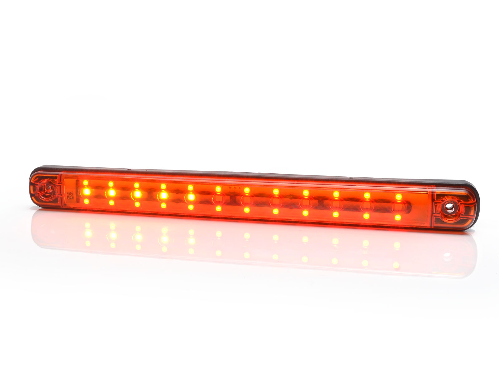 Hátsólámpa LED 3 funkciós ( helyzetjelzõ, fék, index ) dinamikus irányjelzõvel, 12-24V, 20x238mm, csavaros felfogatás, 1506 DD