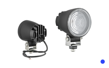 Figyelmeztető lámpa LED-es KÉK kerek, 84x106mm átmérő, 9W IP67,