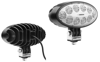 Munkalámpa Ovál 10LED-es terítő 12-24V, 35W, 4000 lumen, IP68, 176x87mm (felfogatással: 131mm)