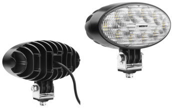 Munkalámpa Ovál 10LED-es terítő drapcsos 12-24V, 35W, 4000 lumen, IP68, 176x87mm (felfogatással: 131mm)