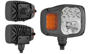 JCB fényszóró+Helyzetjelző+Index,JOBB oldali, Full LED, alső csavaros felfogatással, Deutsch csatlakozással, 146x218x173mm, IP68