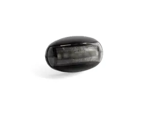 Helyzetjelző LED piros, félköríves alakú, sötétített, sík hátoldalas, energiatakarékos, 12-36V, 0,15m kábel, 38x60mm, mélység: 33mm FT-67 C LED DARK