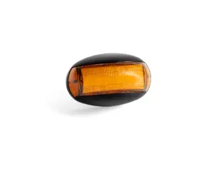 Helyzetjelző LED sárga, félköríves alakú, sík hátoldalas, energiatakarékos, 12-36V, 0,15m kábel,  38x60mm, mélység: 33mm FT-67 Z LED