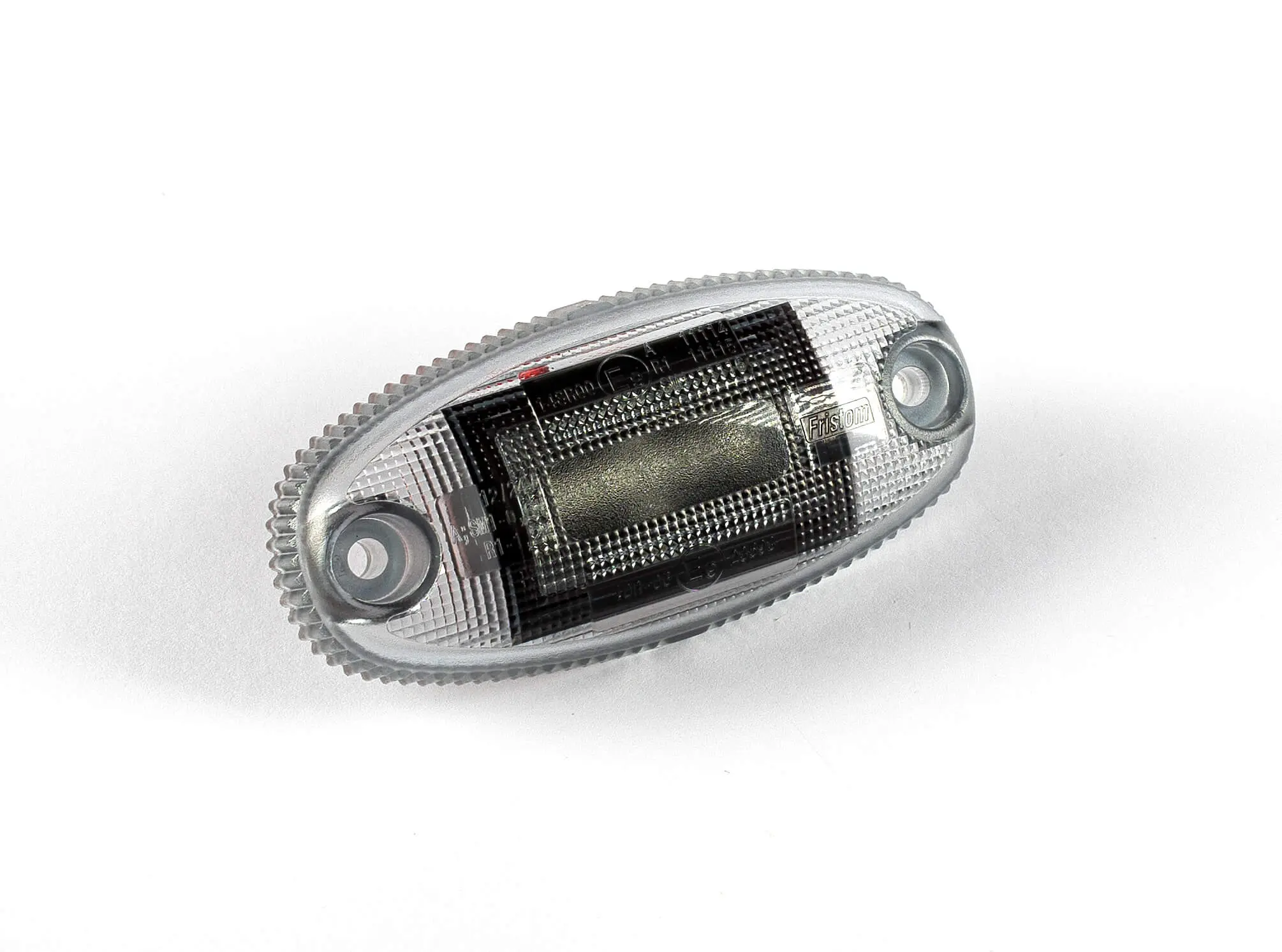 Helyzetjelző LED piros, ovális alakú, sötétített, sík hátoldalas, 12-36V, 0,15m kábellel, 36x74mm, mélység: 19mm FT-68 C LED DARK