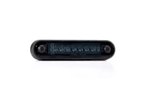 Külső dekor világítás 8 LED, hosszított változat, sötétített tiszta üveges, PIROS, 12-36V, 120x28mm FT-73 C LONG DARK