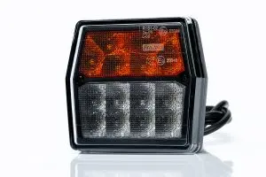 Első lámpa LED, 2 funkciós (helyzetjelző, irányjelző) 12V, 1m kábellel, 100x93mm FT-225 LED