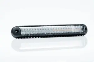 Hátsólámpa LED hosszú csík, 3 funkciós ( helyzetjelző, fék, index ), 12-36V, 1m-es kábel, 255x36mm FT-340