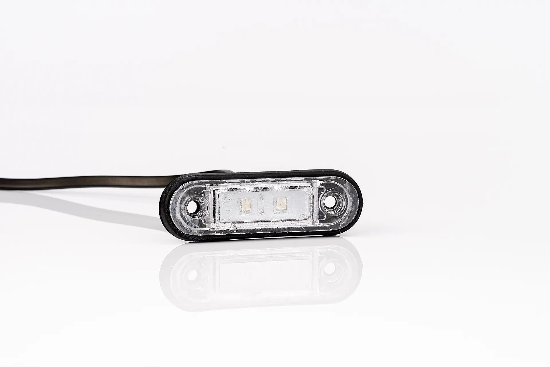 Visszajelzőlámpa 12-24V süllyesztett kerekített alakú Kék 2 LED-es 78mm x 22mm (FT-15N LED)