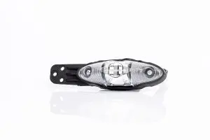 SZélességjelző 12-24V csónak alakú, leffencses felfogatással, 3 funkciós ( piros-fehér-sárga) LED-es + gumitalp +vezeték 120mm x 40mm x 35mm FT-38 I LED