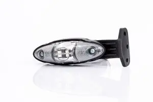 Szélességjelző 12-24V csónak alakú, tartóval, 3 funkciós ( piros-fehér-sárga) LED-es + gumitalp + vezeték 120mm x 40mm x 35mm FT-38 II LED