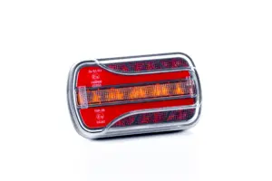 Hátsólámpa LED-es 3 funkciós ( helyzet , fék, index ) univerzális 12/36V, 1m-es kábellel, 120x70mm