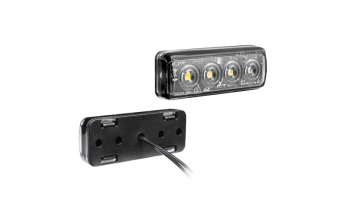 Első helyzetjelző, fehér, 4 LED-es, 12V-24V, 0,6W, méret: 70x26x15, 0,2m kábel